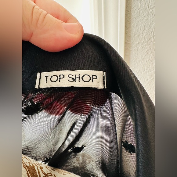 Topshop Women’s Black Sheer Blouse - Picture 3 of 11